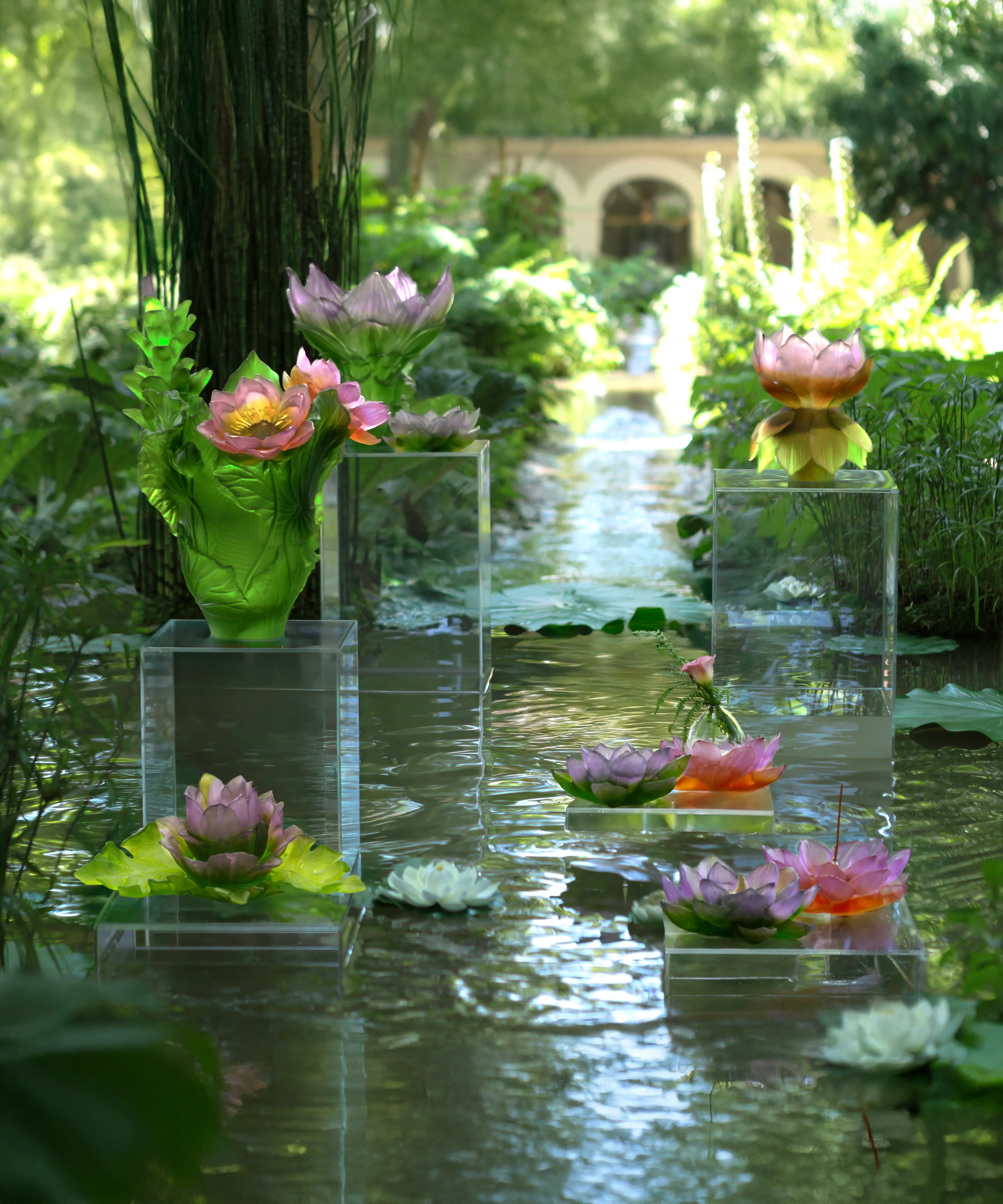 Jardin de Lotus Vase moyen modèle 175ex - Image 3