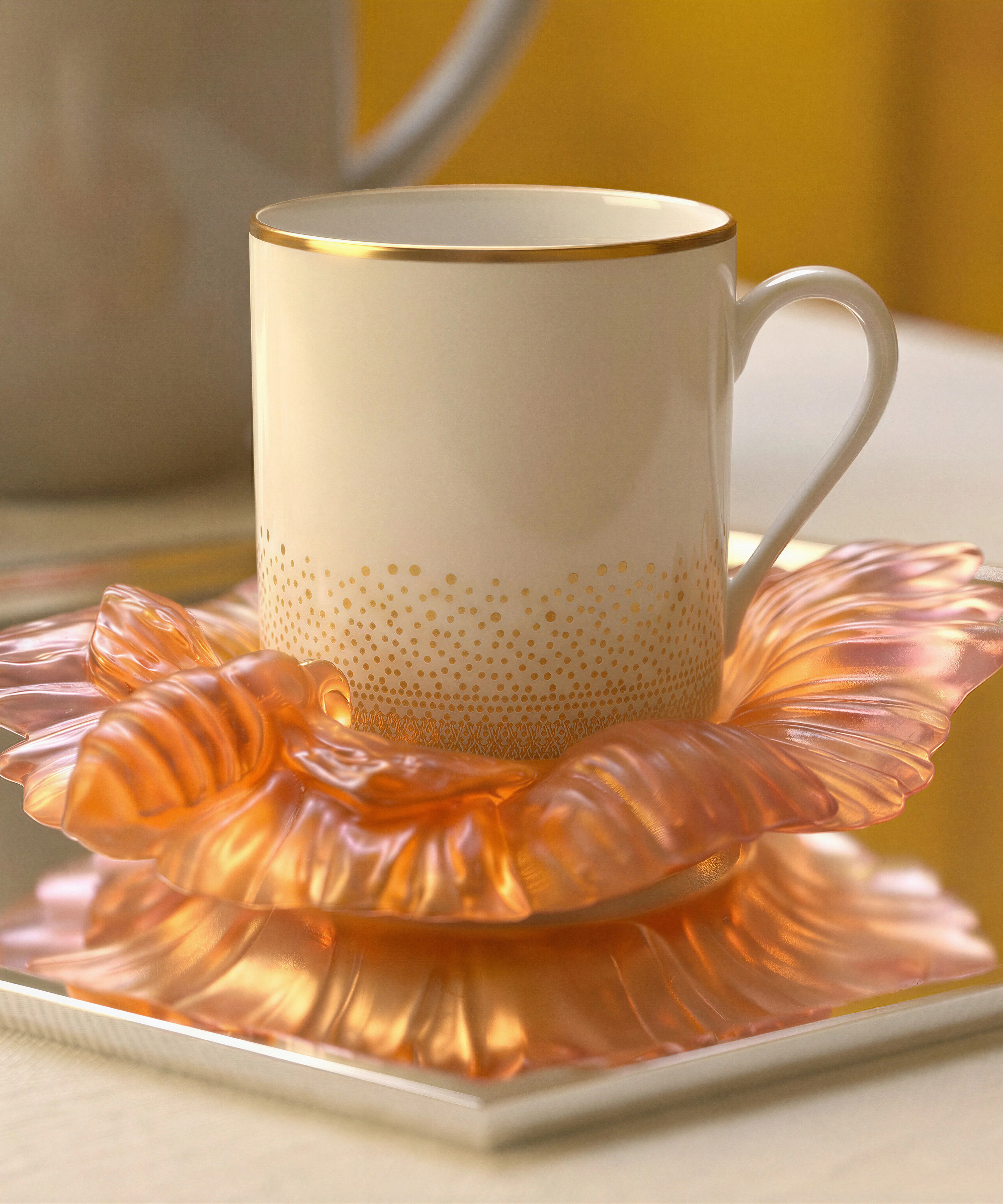 Or d'Abeille Tasse à café avec soucoupe cristal - Image 3