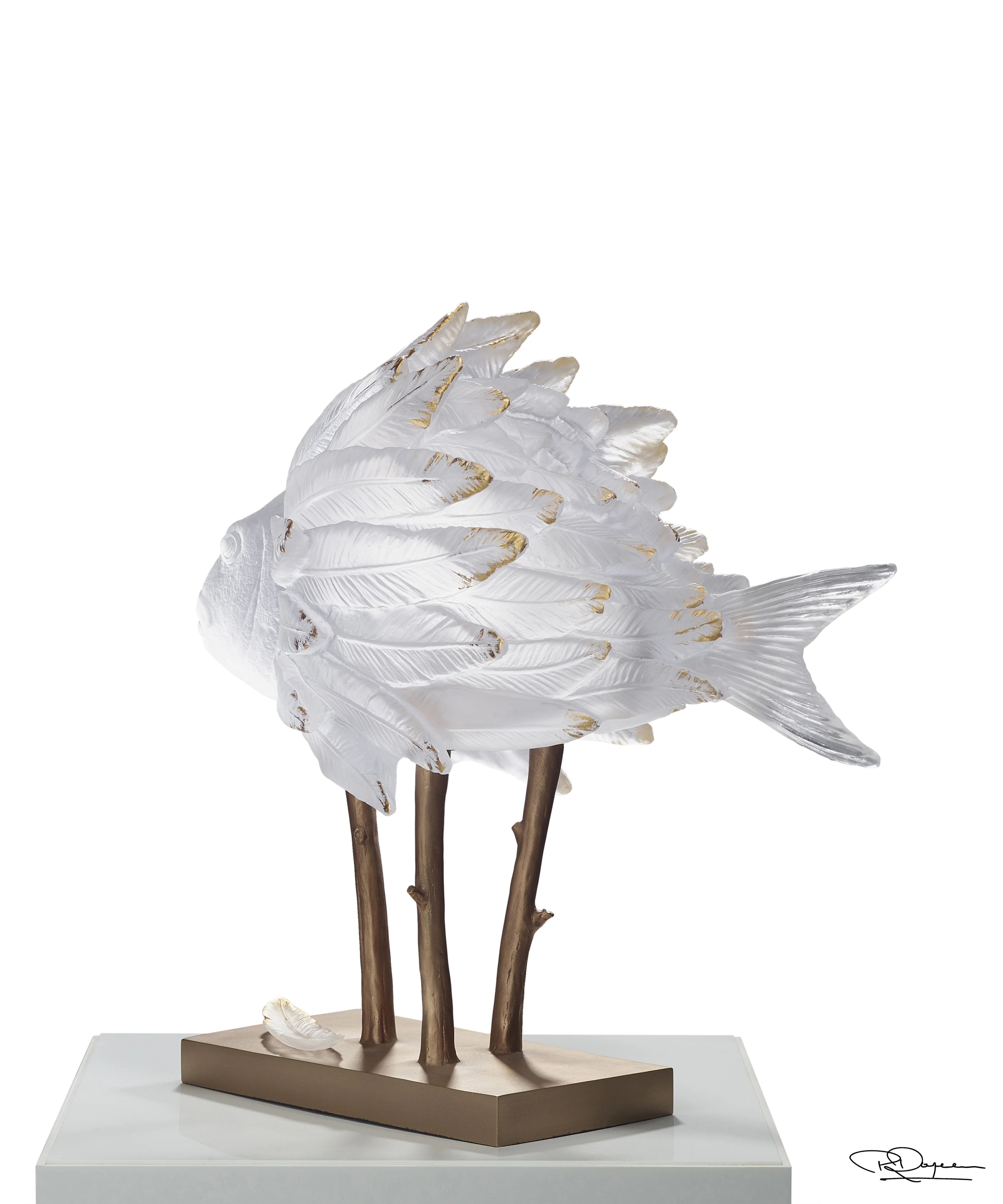 Punky Fish Blanc et or de Patrick Rougereau 25ex - Image 3