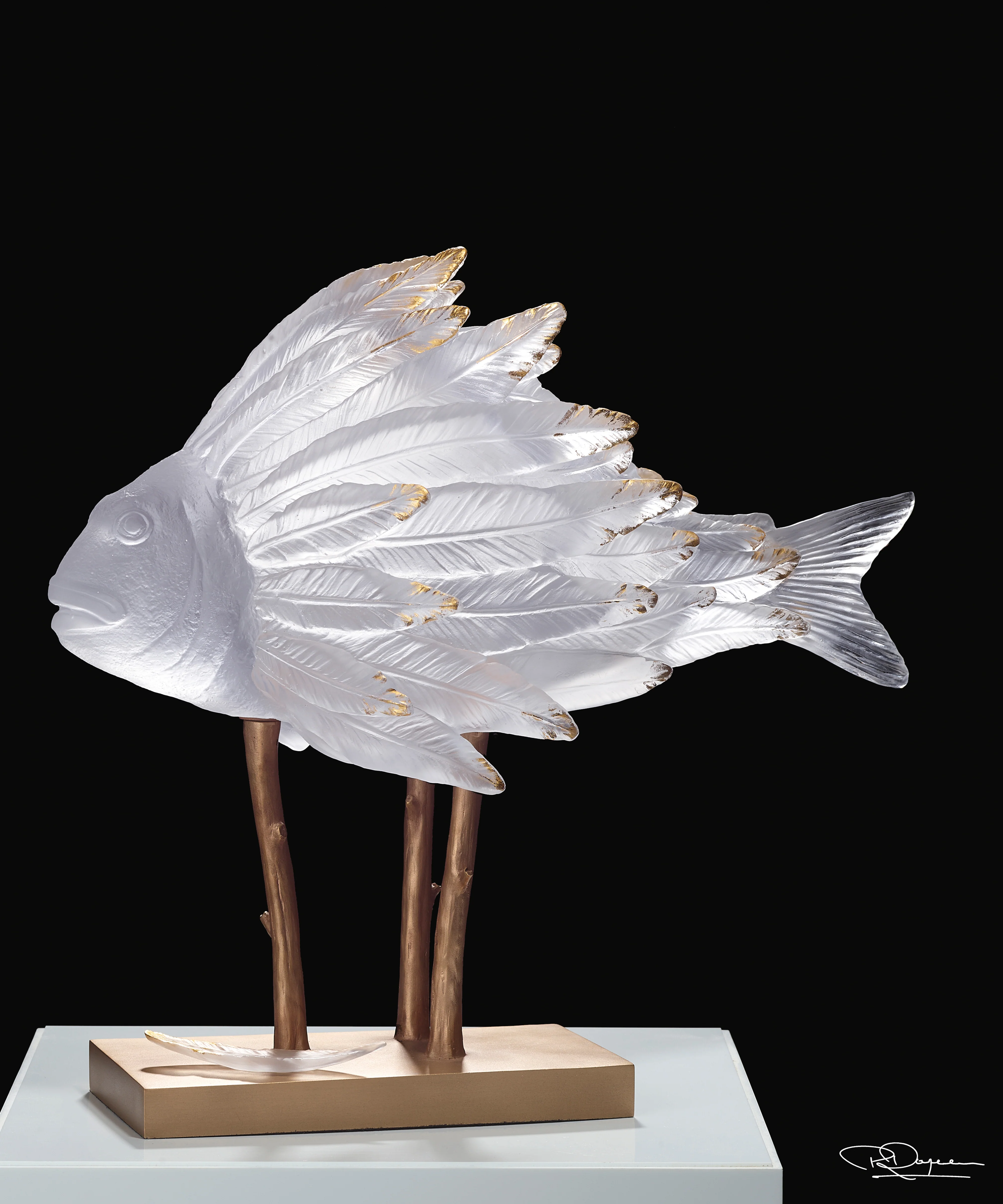 Punky Fish Blanc et or de Patrick Rougereau 25ex - Image 4