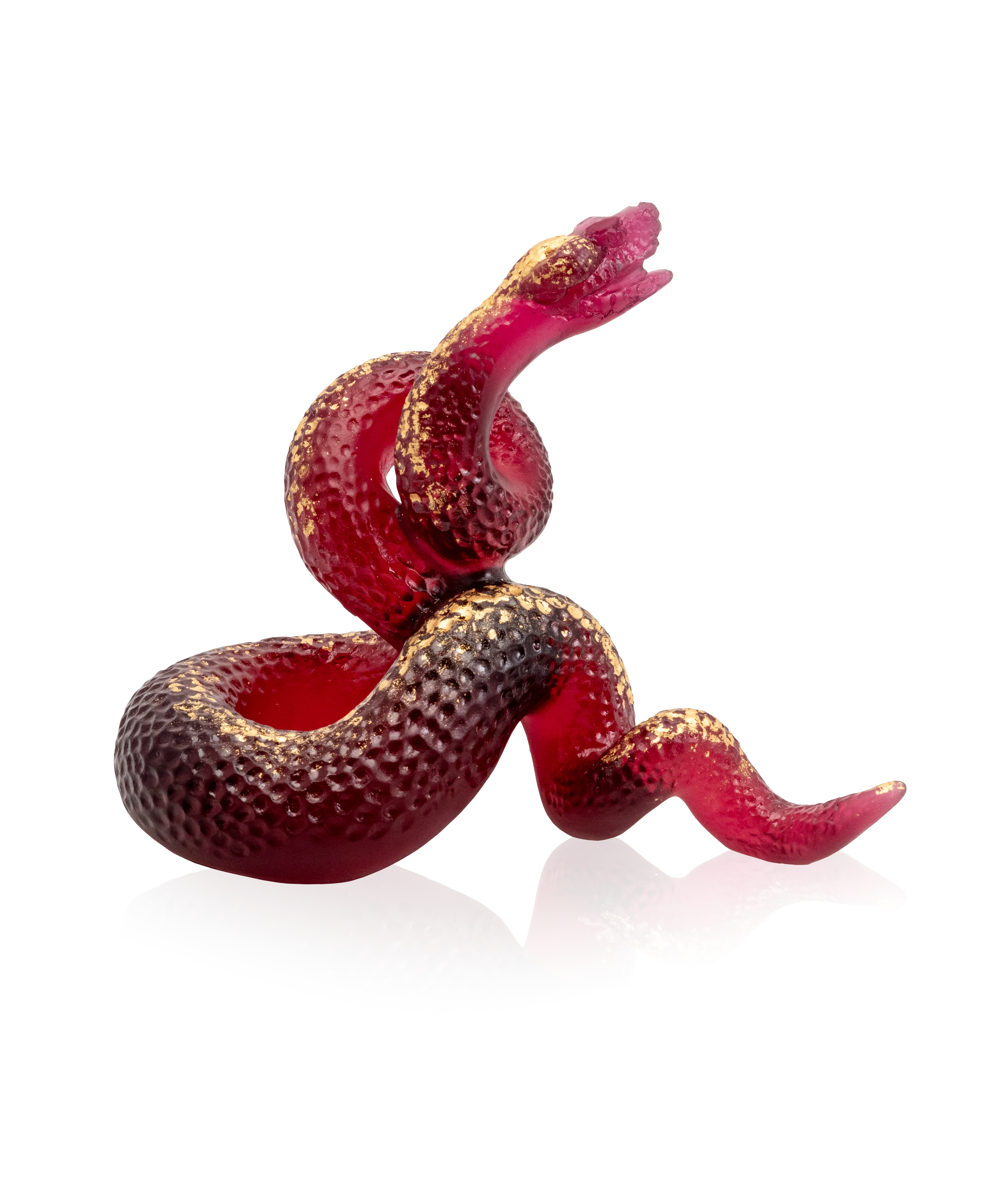 Serpent rouge, finition or 88ex